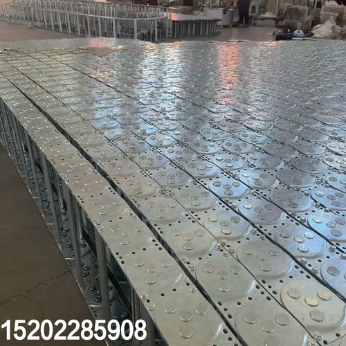 钢铝拖链定制加工工业链条式拖链 桥式全封闭打孔拖链坦克连厂家
