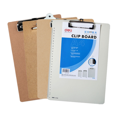 得力9226板夹9252书写文件夹板垫板双色板夹阅读架饭馆菜单夹办公垫板写字板夹菜单夹子纸夹板得力简约板夹子