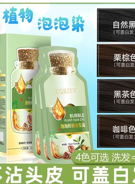 CQRZEN植物泡泡染发剂发可自己快乐染发膏苗侗男女通用工厂直销