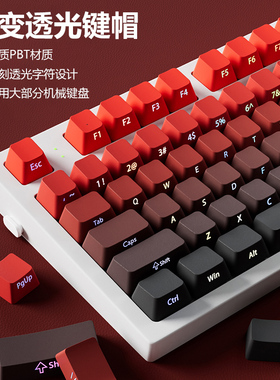 鸿运当头侧刻透光键帽迈从Ace 60/68磁轴机械键盘美加狮MADfire68