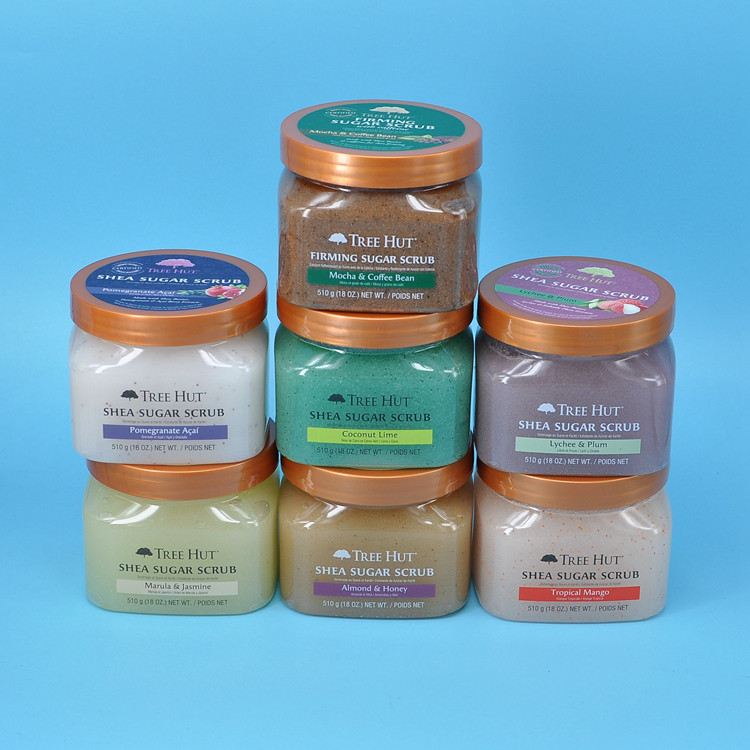 美国海淘tree hut树上小屋乳木果糖身体磨砂膏天然多香味可选510g