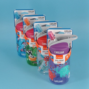 美国Camelbak 驼峰儿童吸管水杯夏季防漏 便携水壶卡通带咬嘴水杯