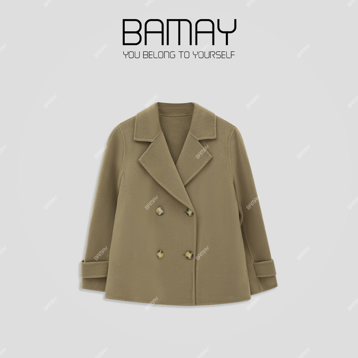 【BAMAY】2024秋冬新款百搭显瘦时尚气质女款毛呢外套BM243DY164D