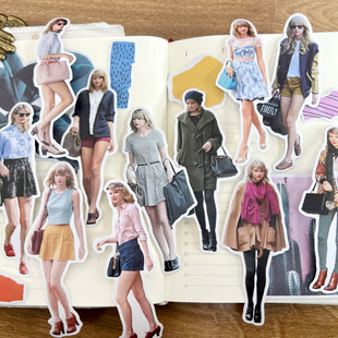 手帐贴纸泰勒斯威夫特霉霉Taylor 饰素材 Swift街拍风手帐日记本装