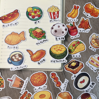 手绘日式美食主食点心贴纸