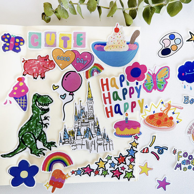 手账成长日记欢乐派对素材贴纸