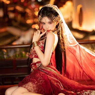 汉服异域风情大漠公主敦煌飞天汉服西域古装古风改良仙气舞蹈服装