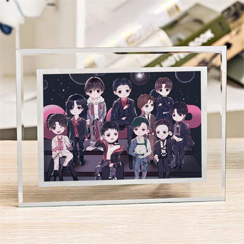 可横可竖188男团水晶相框周边水千丞创意定制照片摆台女朋友闺蜜