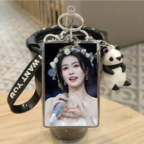 白鹿周边钥匙扣定制亚克力小卡挂件照片可爱包包公仔书包玩偶同款
