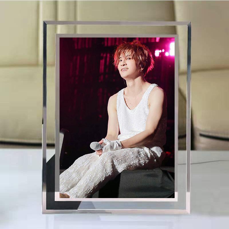 薛之谦新款照片水晶相框桌面摆台相片来图定制明星周边相框礼袋