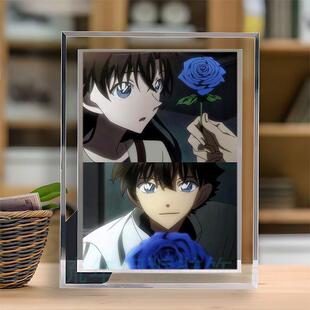 怪盗基德黑羽快斗中森青水晶玻璃相框摆台个性定制照片送朋友礼物