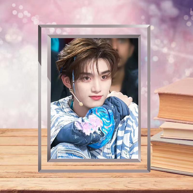 丁程鑫时代少年团周边水晶玻璃相框宿舍桌面摆件DIY送朋友闺蜜