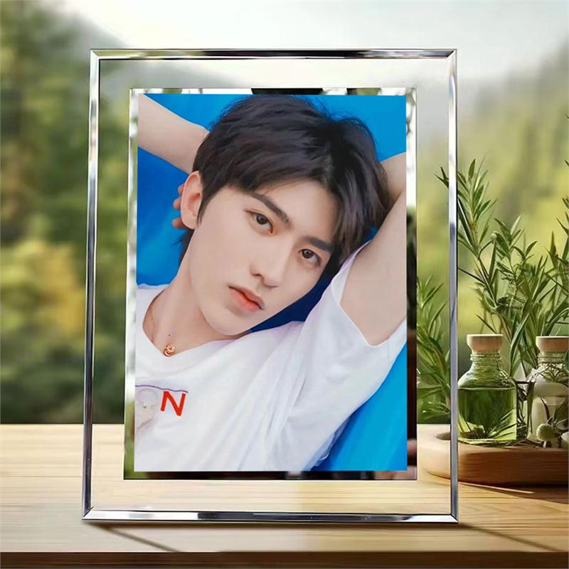 蔡徐坤周边水晶玻璃相框桌面小摆件定制照片创意生日礼物送闺蜜