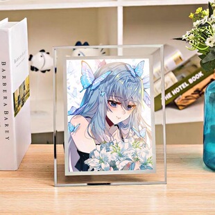 斗罗大陆2绝世唐门水晶相框周边王冬儿霍雨浩唐舞桐摆台玻璃立牌