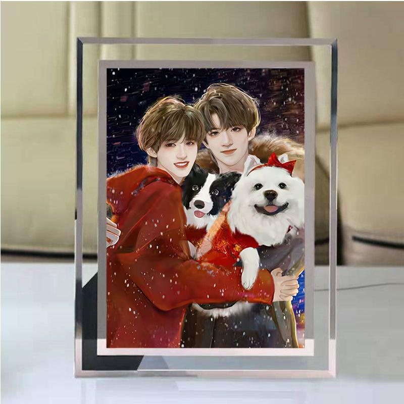 文轩刘耀文宋亚轩桌面摆台照片相片相框来图定制明星周边相框礼袋