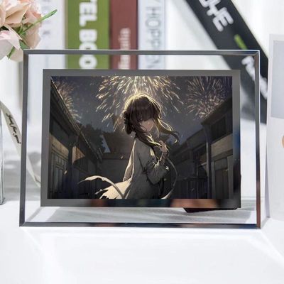 饿殍明末千里行周边水晶相框满穗良爷照片定制桌面摆台件玻璃立牌