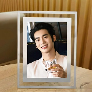 于适应援周边水晶玻璃相框桌面摆件照片定制送朋友生日礼物女生