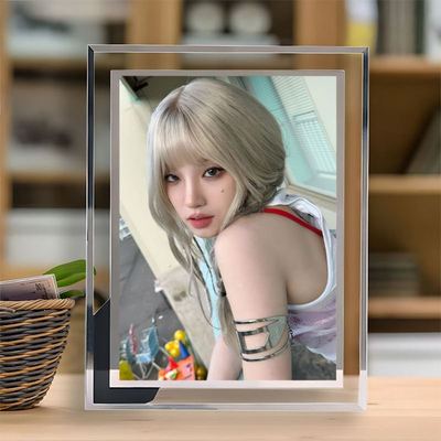 宋雨琦应援周边水晶玻璃相框桌面摆件照片定制朋友生日礼物送女生