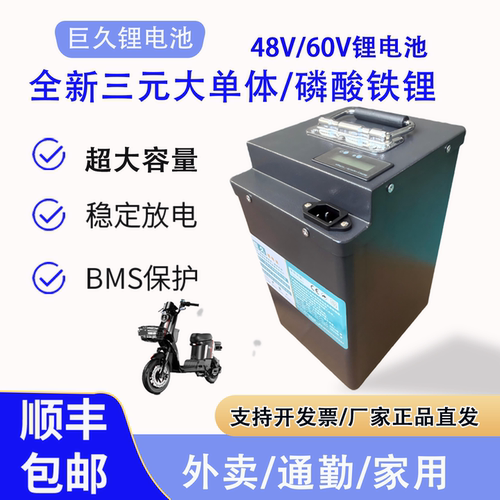 电动车磷酸铁锂电池48V/60V30Ah