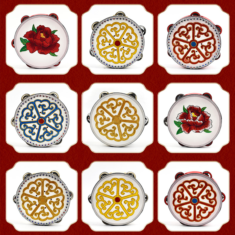 石榴红了手鼓铃鼓舞蹈道具花开维族绣花新疆舞维吾尔族儿童鼓乐器