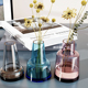 北欧彩色玻璃花瓶小清新小口插花器客厅玄关餐桌电视柜家居装 饰品