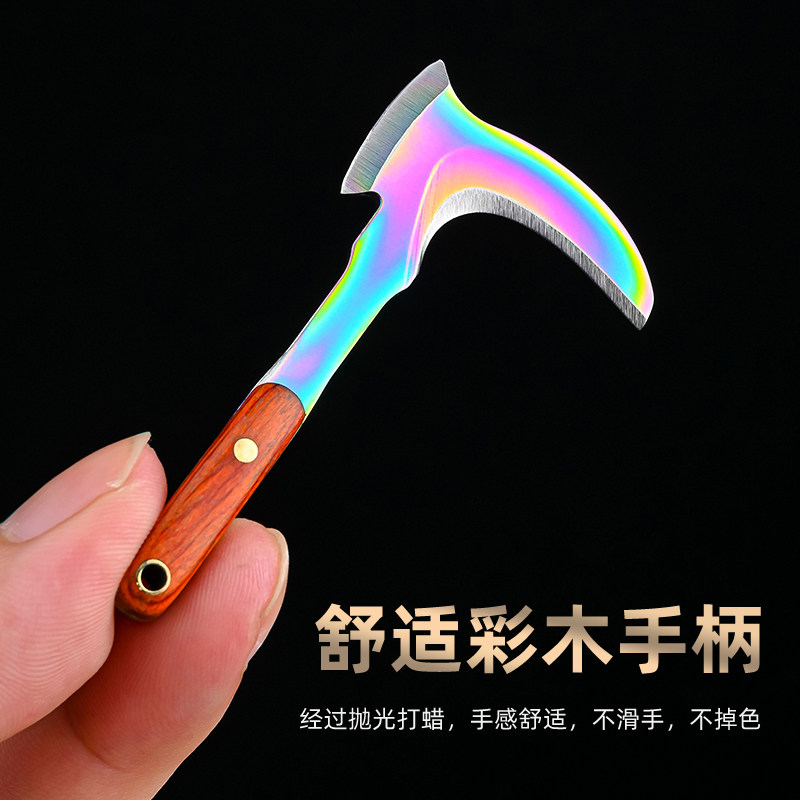 双刃斧头小刀拆快递神器户外多功能防身迷你小菜刀随身带钥匙扣刀