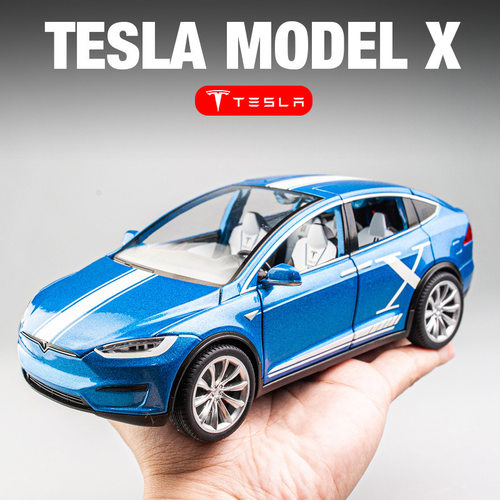 124特斯拉modelX合金车模