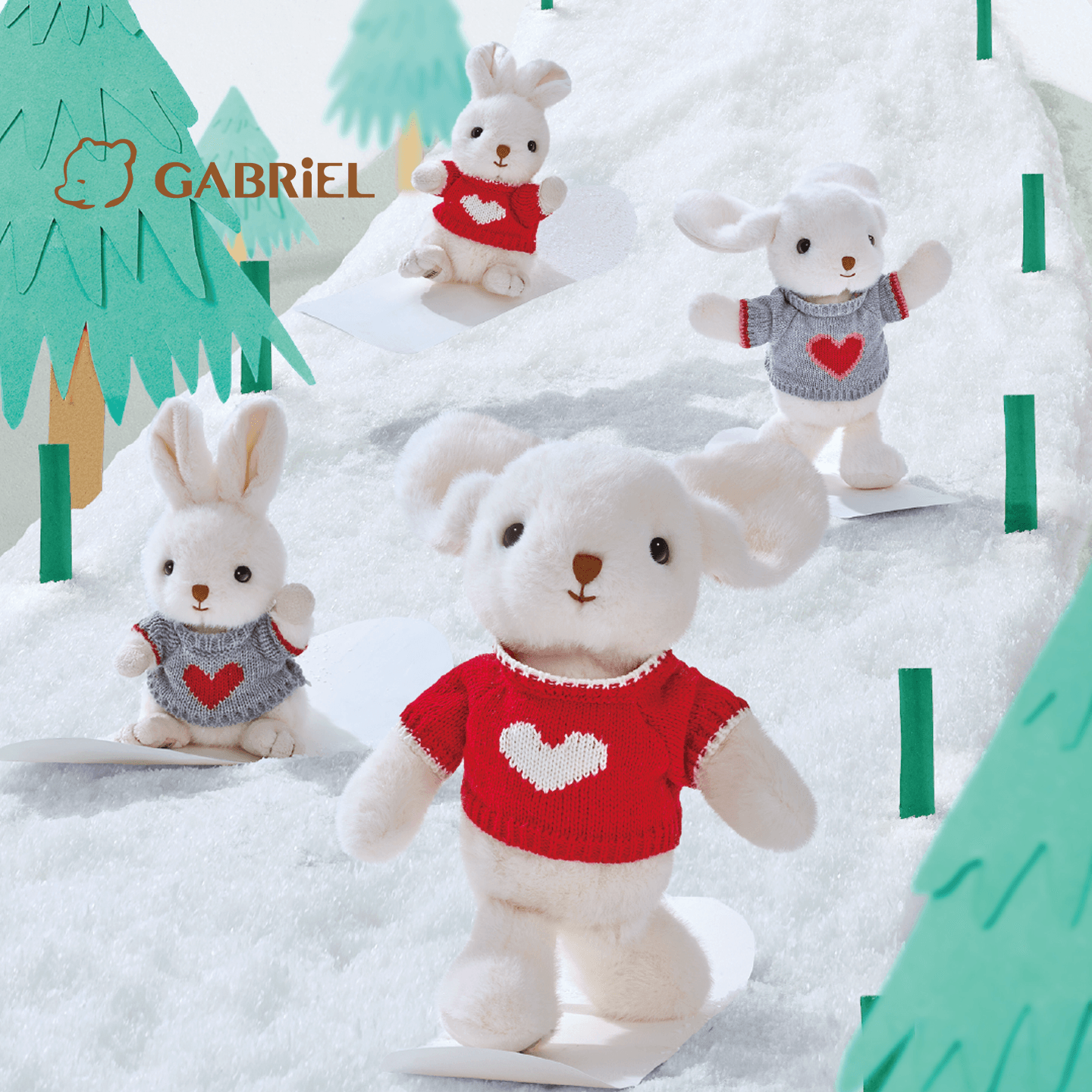 伽百利Gabriel多米兔子毛绒玩偶安抚公仔娃娃玩具生日礼物送女友