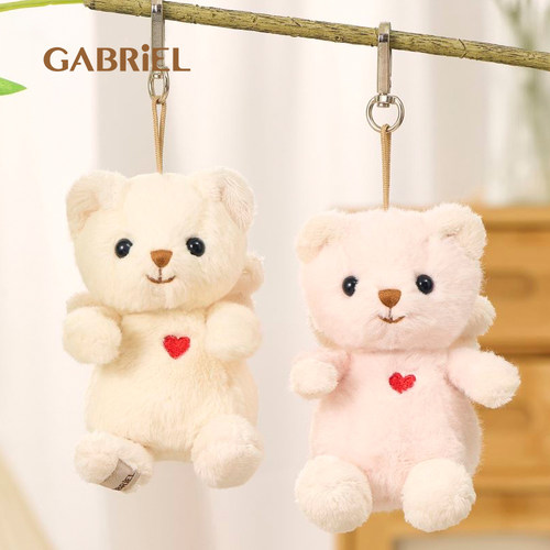 伽百利毛绒天使小熊挂件