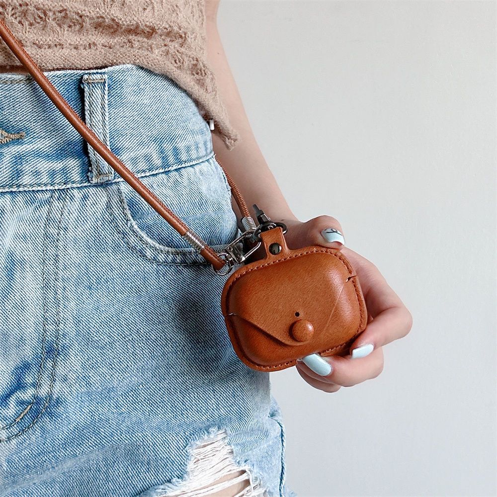 适用于华强北七代/Air7/Air4/Air6六代五代皮质适用苹果蓝牙AirPods4代Pro3耳机保护套3代壳新款