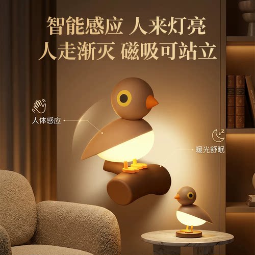 幸运鸟感应小夜灯家居装饰品