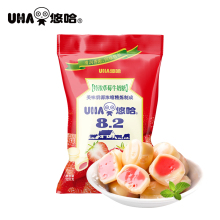 1袋 UHA悠哈特浓牛奶糖草莓味120g U先