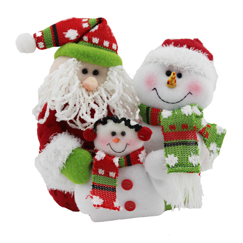敏可 圣诞节老人挂件用品 雪人 麋鹿布偶 公仔装饰品 酒店摆设品