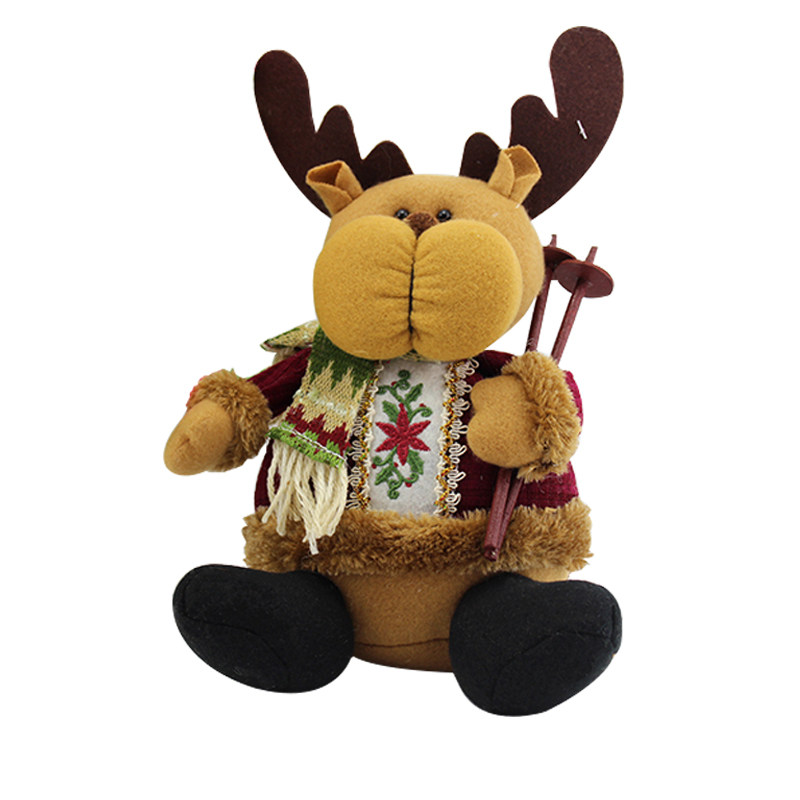 敏可 圣诞节老人挂件用品 雪人 麋鹿布偶 公仔装饰品 酒店摆设品