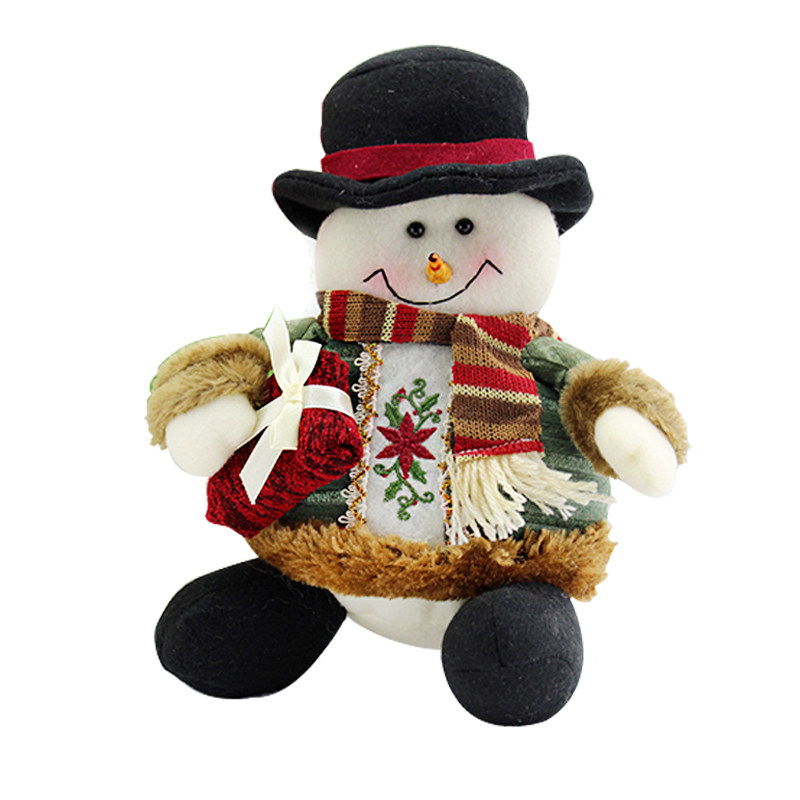 敏可 圣诞节老人挂件用品 雪人 麋鹿布偶 公仔装饰品 酒店摆设品