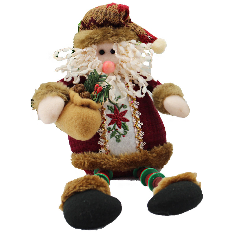 敏可 圣诞节老人挂件用品 雪人 麋鹿布偶 公仔装饰品 酒店摆设品