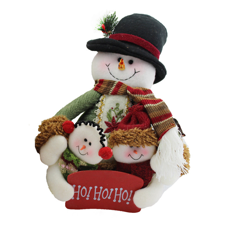 敏可 圣诞节老人挂件用品 雪人 麋鹿布偶 公仔装饰品 酒店摆设品