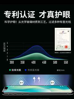 适用精菲于护眼防窥膜iPhone14气囊钢化膜防蓝光苹果13防爆不碎软边15Promax听筒防尘绿光12手机膜11防摔防偷