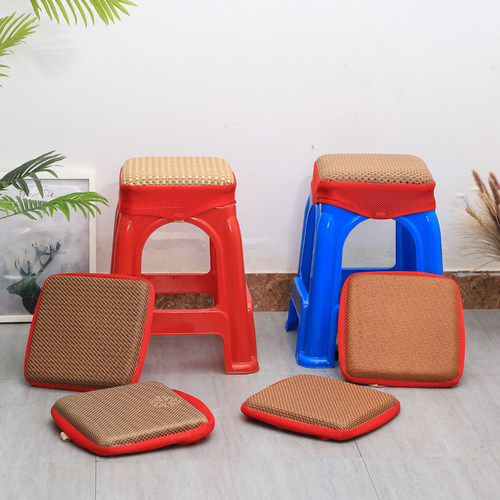 凳子坐垫防滑卡扣加厚正方形海绵