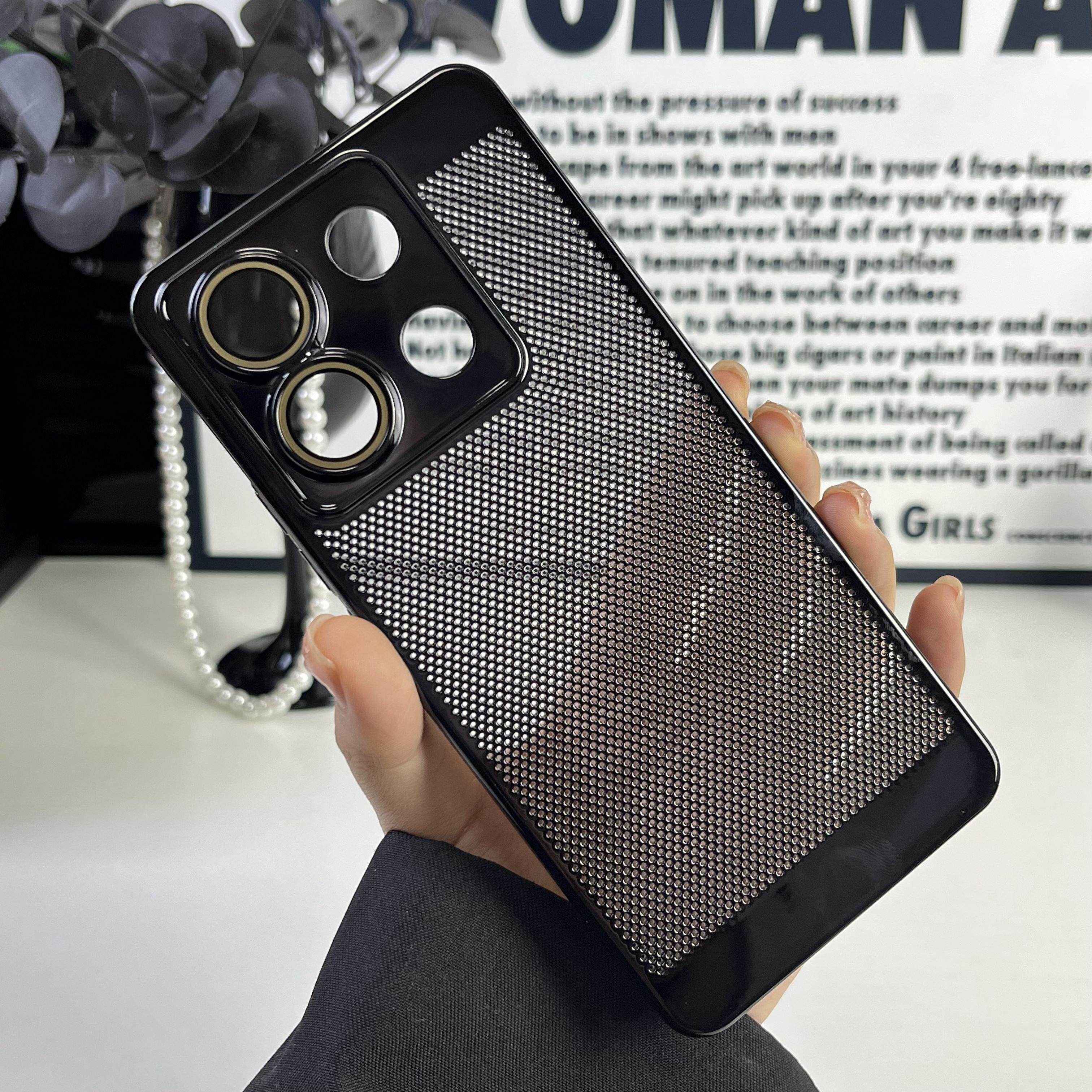 适用红米Note13Pro手机壳新款网格散热壳Note13高级感自带镜头膜超薄透气防摔手机套13Pro+小众爆款男女外壳