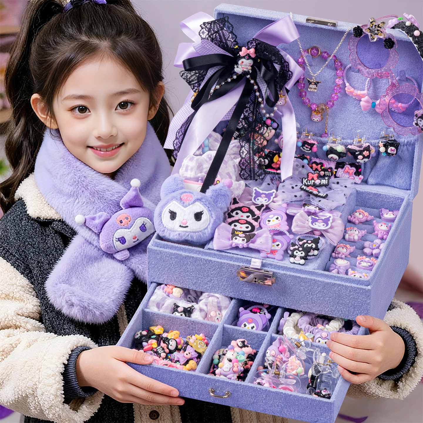 库洛米冬季发饰礼盒套装