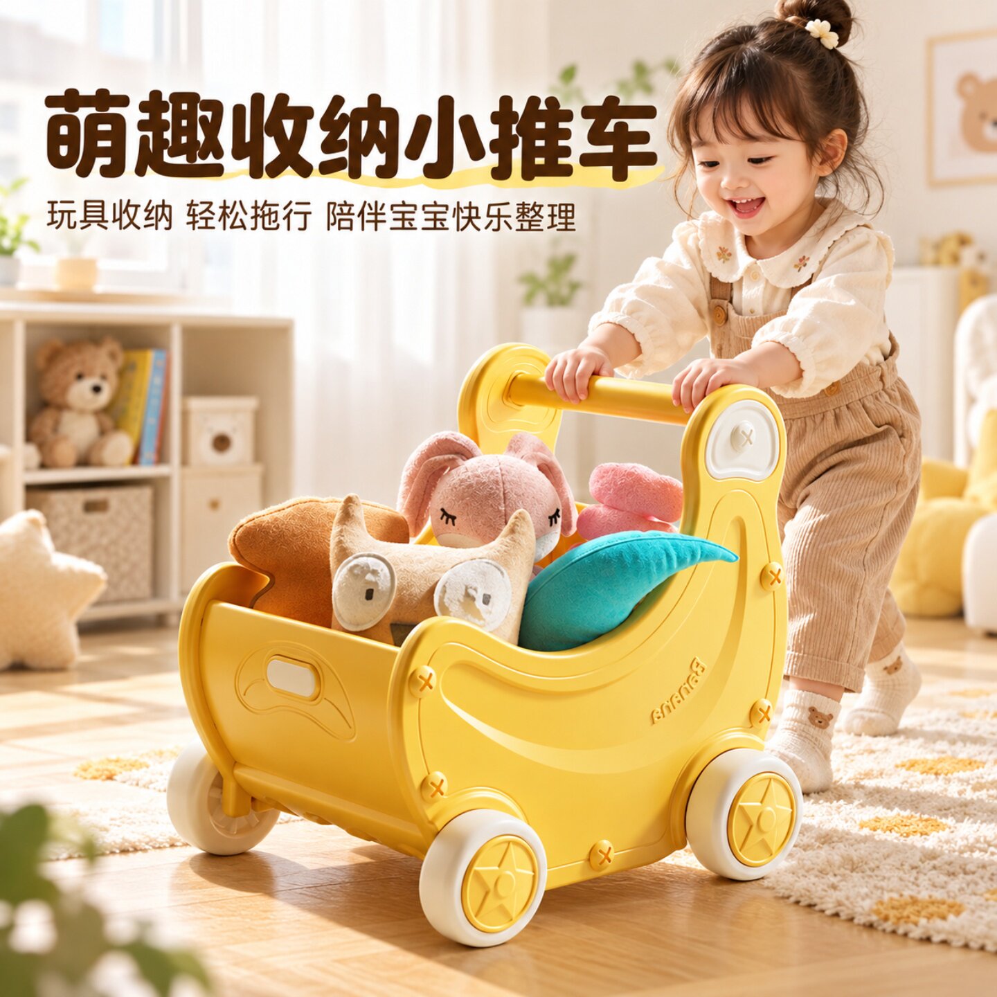 手拉车儿童早教过家家玩具