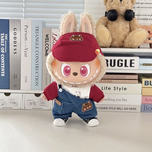 适合LABUBU站姿38cm搪胶娃娃衣服拉布布毛绒潮玩娃衣仅衣服