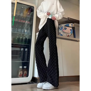 美式 高街vibe牛仔裤 男夏季 提花破洞星空纹小众设计cleanfit直筒裤