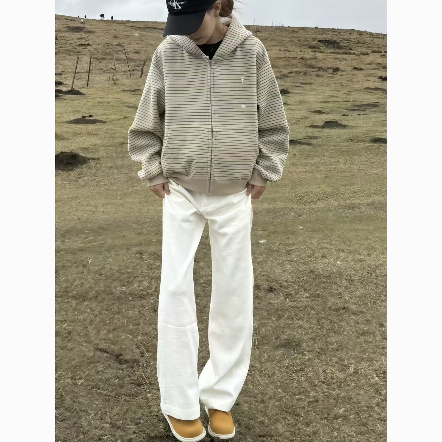 美式高街微喇牛仔裤男cleanfit