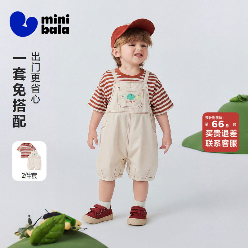 迷你巴拉纯棉牛仔亲肤T恤图片