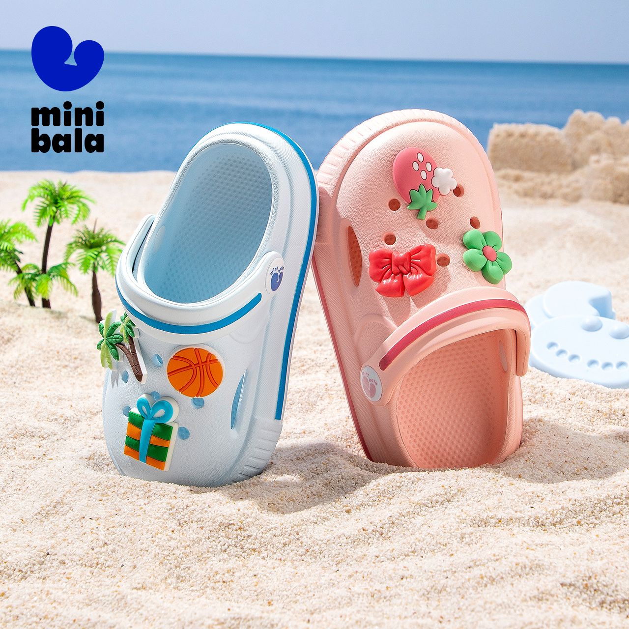 迷你巴拉儿童夏季包头凉鞋