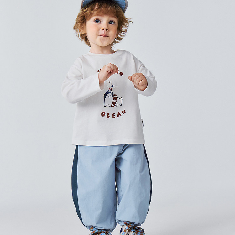 迷你巴拉巴拉男女童长袖T恤防晒春新品亲子一家三口速干上衣