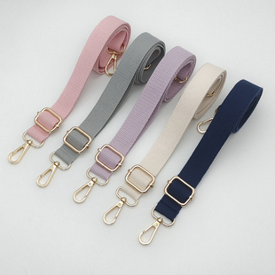 纯色帆布窄肩带包包斜跨长背带可调节长短双肩包带子水杯套斜挎带