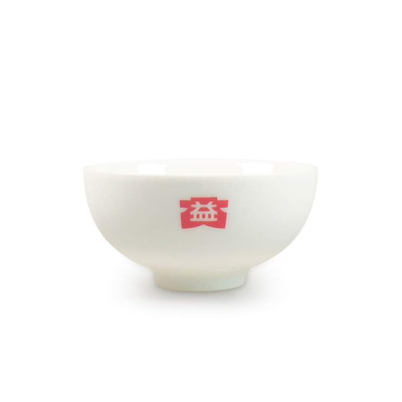 大益普洱茶釉上彩白瓷中式品茗杯